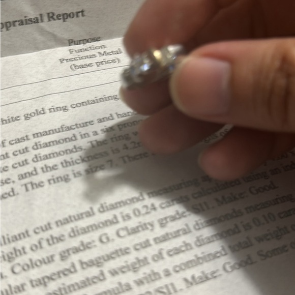 Wedding ring with natural diamonds ( Au750) 18k. - Picture 5 of 5